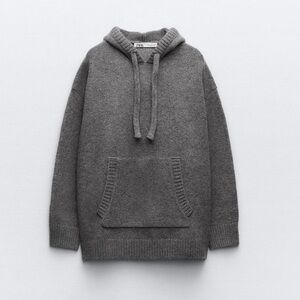 ZARA Knit Hooded Sweatshirt, XS/S